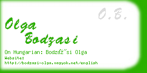 olga bodzasi business card